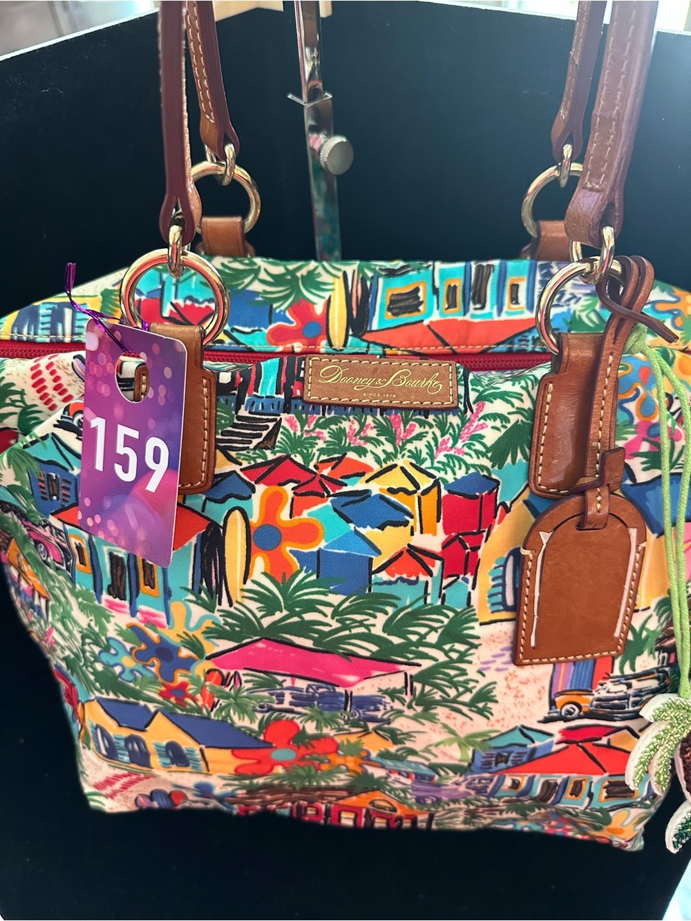 Dooney & Bourke #159 SandbarRARE Tropical Print XL Satchel